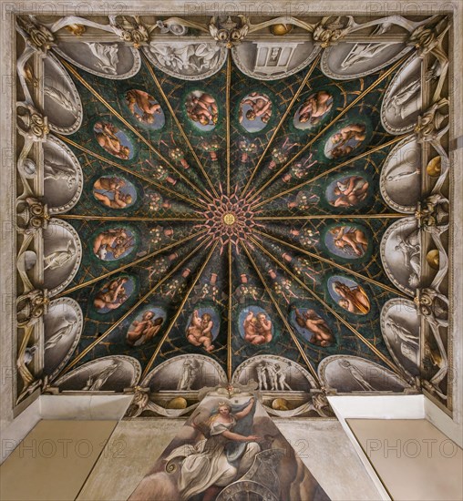 Parme, ancien couvent de San Paolo, chambre de l'Abbesse Giovanna da Piacenza ou de San Paolo, the vault