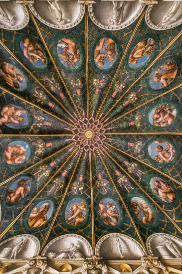 Parme, ancien couvent de San Paolo, chambre de l'Abbesse Giovanna da Piacenza ou de San Paolo, the vault