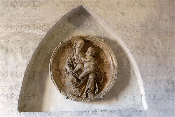 Vignola Stronghold, the niche above the door to the Contrari Chapel