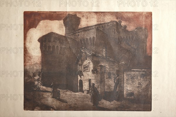 Giuseppe Graziosi (1879-1942), "The Castle of Vignola"