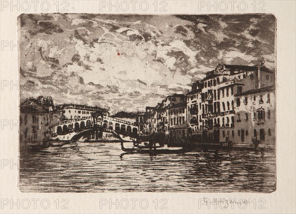 The Rialto Bridge in Veniceiuseppe Miti Zanetti (1859-1929)