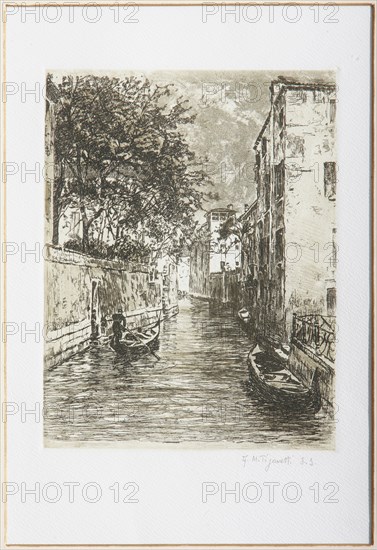 A canal in Veniceiuseppe Miti Zanetti (1859 - 1929)