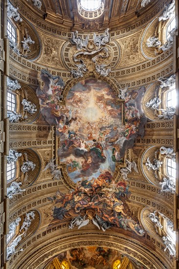 Church of Jesus, the interior: view of the vault of the nave