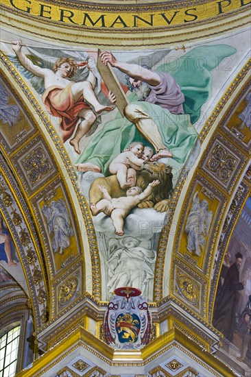 Basilica of St Andrew della Valle, Pendentive of the transept dome: "St Mark the Evangelist"