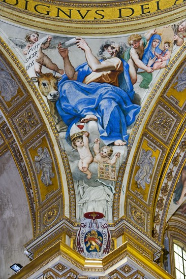 Basilica of St Andrew della Valle, Pendentive of the transept dome: "St Luke the Evangelist"