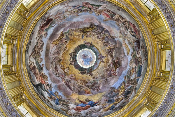 Basilica of St Andrew della Valle: the dome vault with "Glory of Paradise"