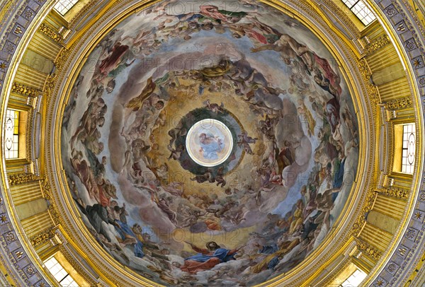 Basilica of St Andrew della Valle: the dome vault with "Glory of Paradise"