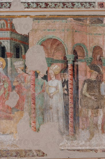 Fresco of the Stories of St. John the Evangelist at the Pinacoteca Nazionale di Ferrare