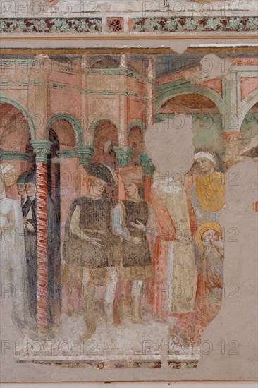 Fresco of the Stories of St. John the Evangelist at the Pinacoteca Nazionale di Ferrare