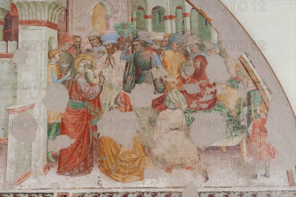 Fresco of the Stories of St. John the Evangelist at the Pinacoteca Nazionale di Ferrara