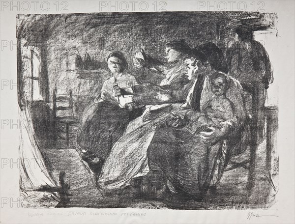 Giuseppe Graziosi  (1879-1942), "Women in an Interior"