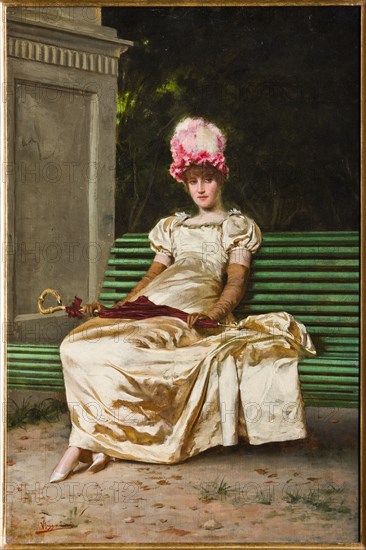 Vittorio Reggianini (1853 - 1910),  "Waiting"