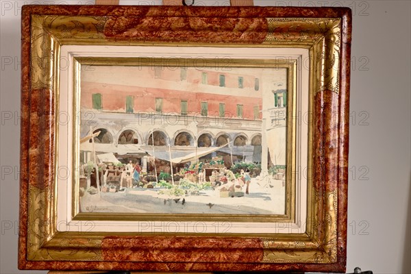 Arcangelo Salvarani (1882 - 1953), "Fruit Market"