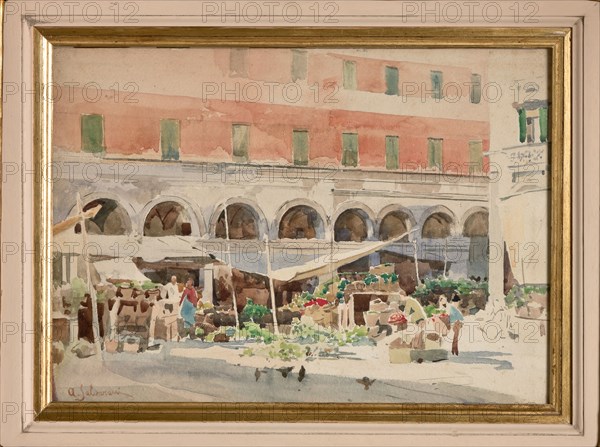 Arcangelo Salvarani (1882 - 1953), "Fruit Market"