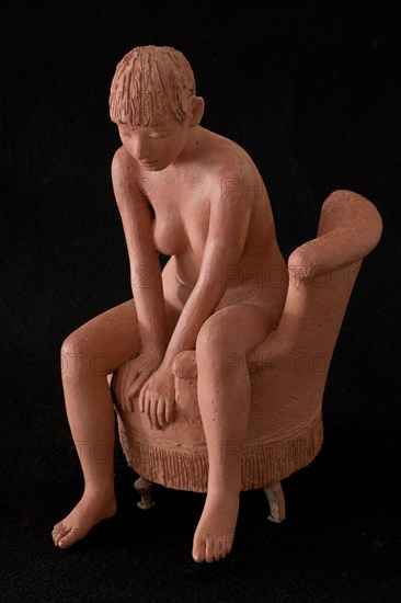 Vittorio Magelli  (1911-1988); "Girl sitting on an Armchair"