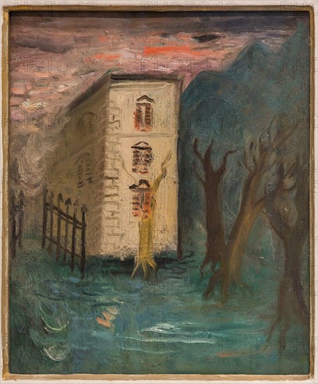 Museo Novecento: "Little house between two roads", by Mario Mafai, 1929