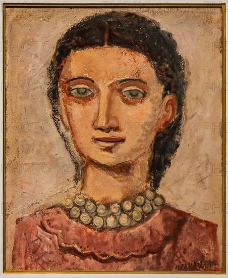 Museo Novecento: "A Woman's Head", by Massimo Campigli (Max Ihlenfeld), 1932