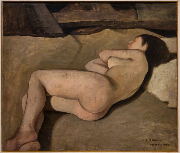 Museo Novecento: "Nude Woman (Study for the afternoon)", by Felice Casorati, 1922