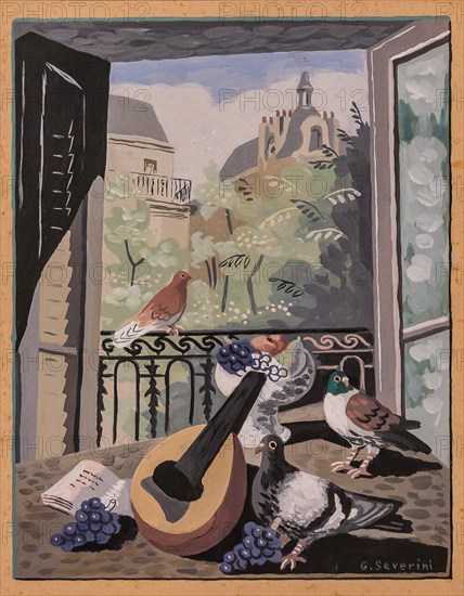 Museo Novecento: "The window and the doves""ino Severini,1931