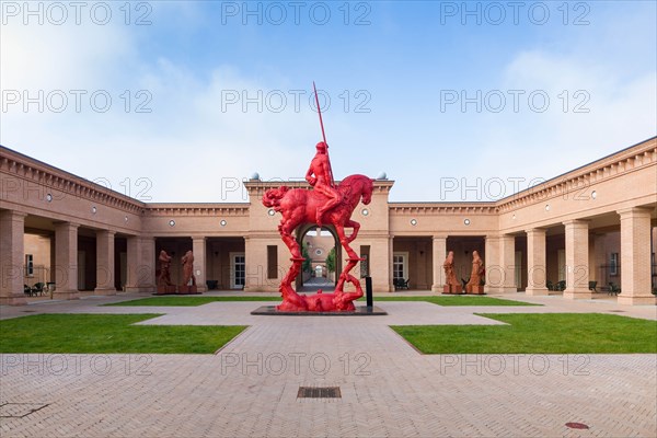 Fontanellato, Labirinto della Masone, by Franco Maria Ricci: the central courtyard with a work by Javier Marìn