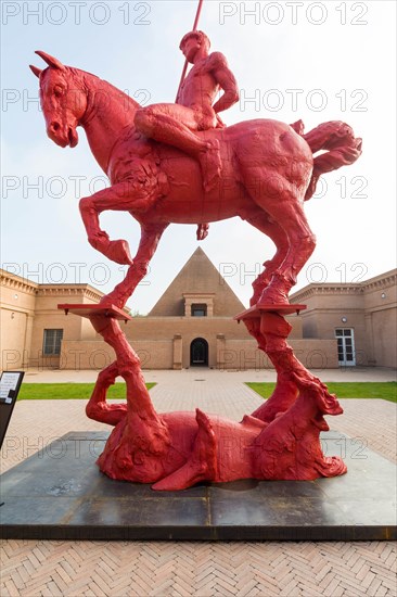 Fontanellato, Labirinto della Masone, by Franco Maria Ricci: the central courtyard with a work by Javier Marìn