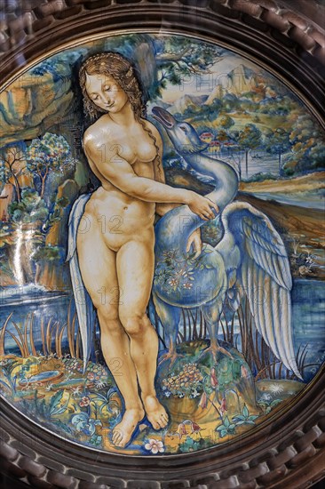 Deruta, Regional Ceramics Museum of Deruta: Plate representing Leda and the Swan