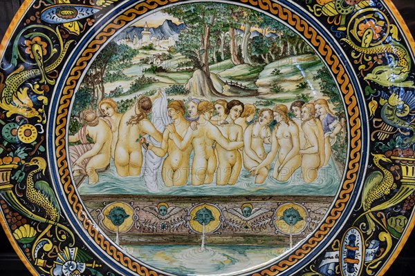 Deruta, Regional Ceramics Museum of Deruta: Plate representing The Fountain of Youth