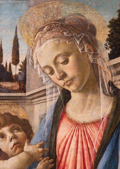 "Virgin Mary with Infant Jesus and two Angels", by Sandro Botticelli
