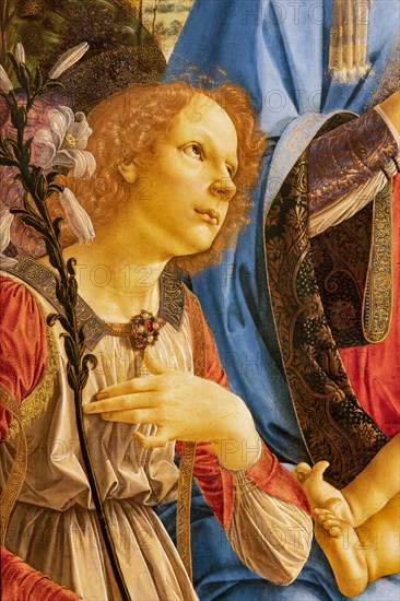 "Madonna and Child and two Angels", by Andrea Del Verrocchio