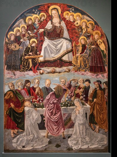 "Assumption of the Virgin with S. Benedict and St. Scholastica", by Piero d'Antonio Dei