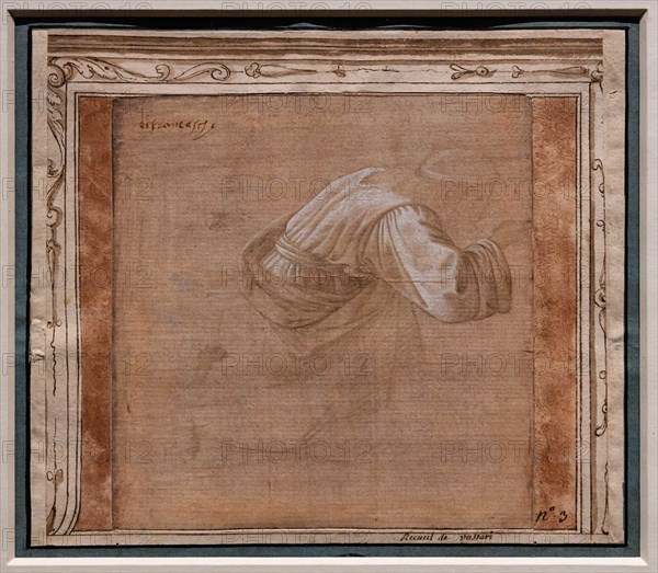 "Drapery, study for the figure of Caspar in the Adoration of Magi, by Filippo Lippi
