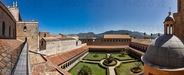 Monreale, Duomo, cloister of the Benedictine monastery: view of the cloister