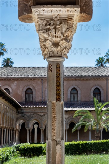 Monreale, Duomo, the cloister of the Benedectine monastery