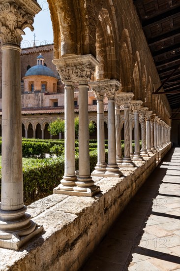 Monreale, Duomo, the cloister of the Benedectine monastery