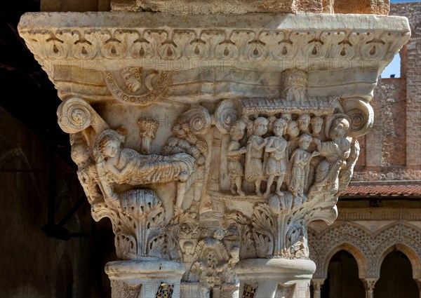 Monreale, Duomo, the cloister of the Benedectine monastery