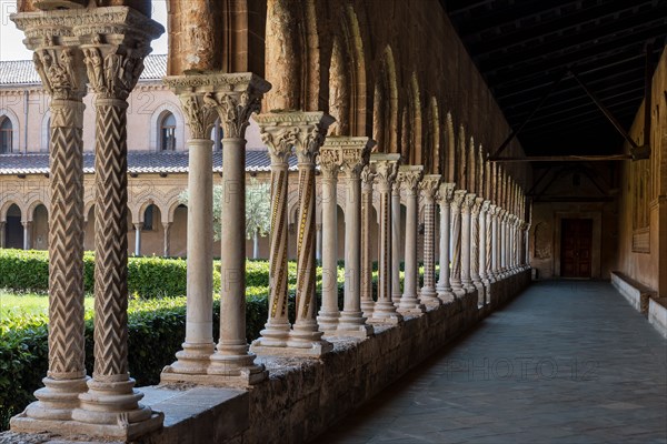 Monreale, Duomo, the cloister of the Benedectine monastery