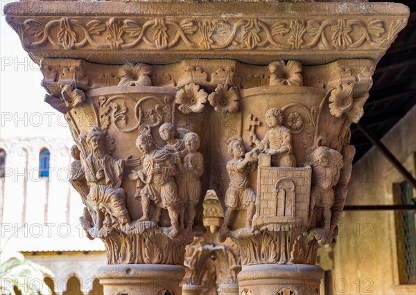 Monreale, Duomo, the cloister of the Benedectine monastery