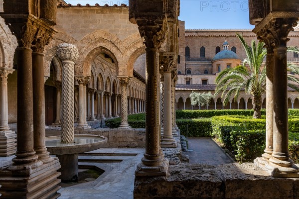 Monreale, Duomo, the cloister of the Benedectine monastery