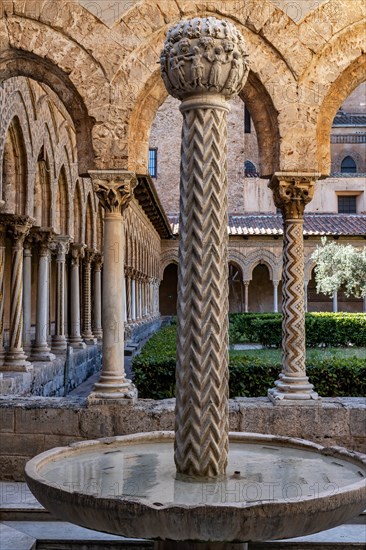 Monreale, Duomo, the cloister of the Benedectine monastery