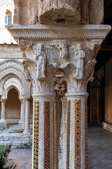 Monreale, Duomo, the cloister of the Benedectine monastery