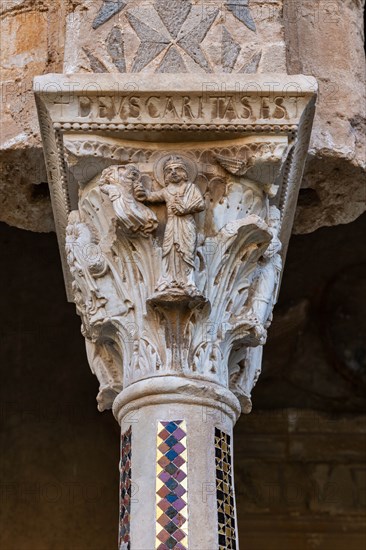 Monreale, Duomo, the cloister of the Benedectine monastery