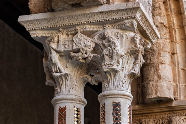 Monreale, Duomo, the cloister of the Benedectine monastery