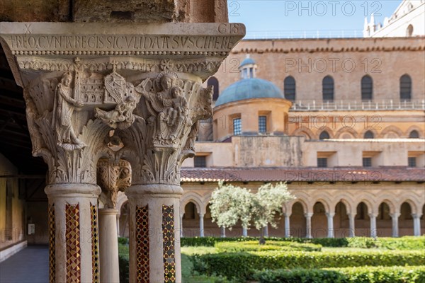 Monreale, Duomo, the cloister of the Benedectine monastery