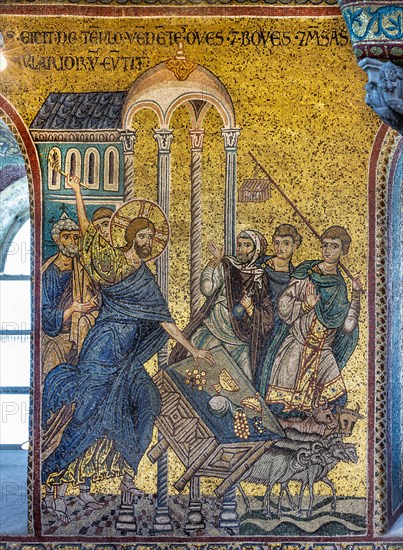 Monreale, Duomo: "Christ driving the Merchants from the Temple"