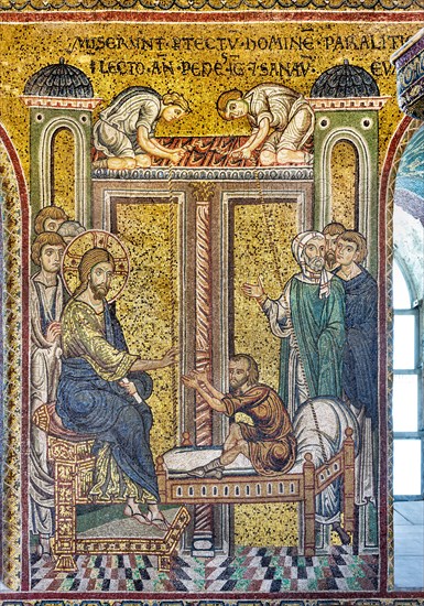 Monreale, Duomo: "Jesus healing the paralytic"
