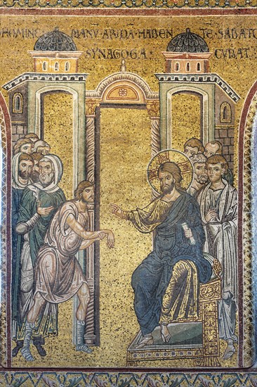 Monreale, Duomo: "The Miracle of the man with a dried up hand"