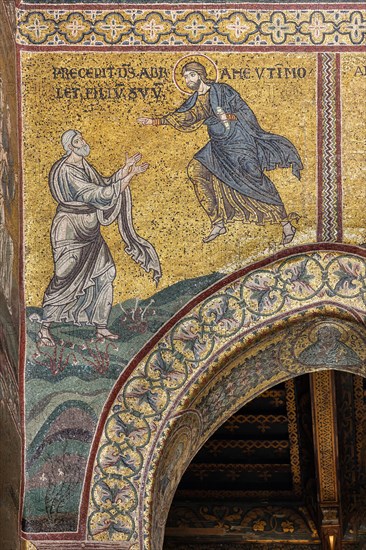 Monreale, Duomo: "The Lord orders Abraham to sacrifice Isaac"