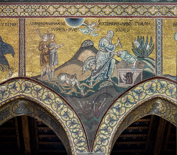 Monreale, Duomo: "Sacrifice of Isaac (Stop, Abraham")