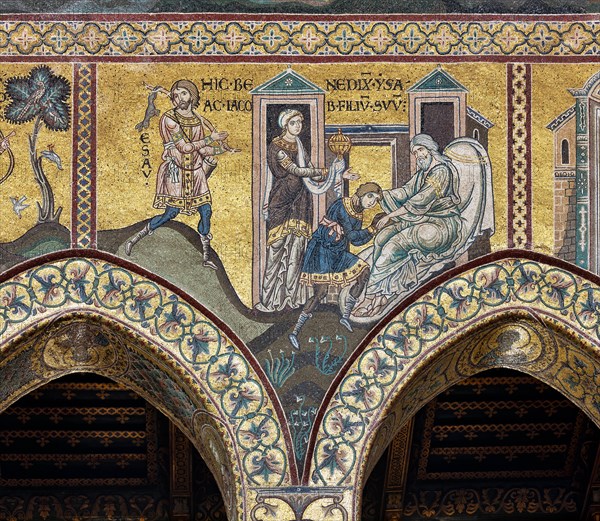Monreale, Duomo: "Isaac blesses Jacob"