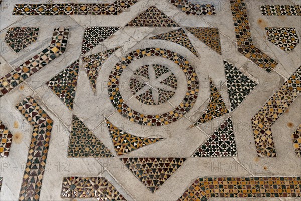 Monreale Cathedral, Northern transept: mosaic floor in opus sectile with geometric motifs